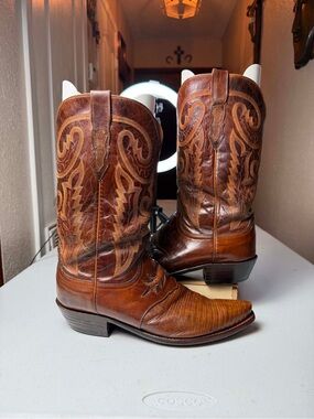 Lucchese Lucchese Lizard Skin Western Boots Western Boots | US 10.5